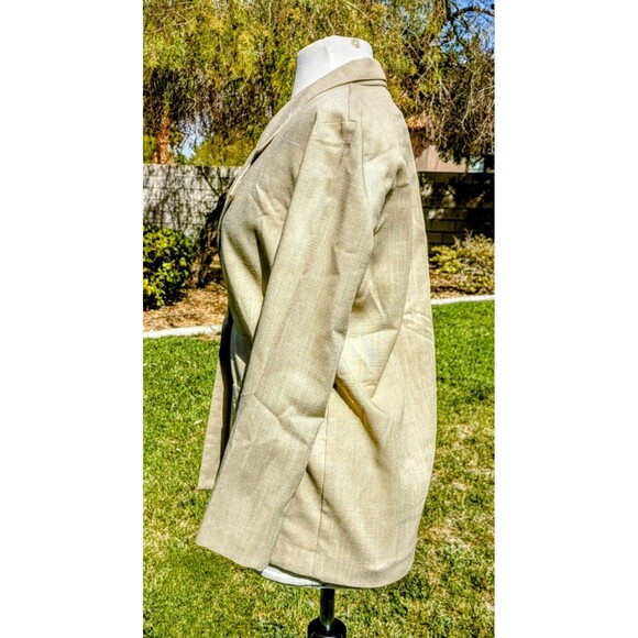 Vintage 1980's Briggs Petite Sz 2 Desert Tan Linen Jacket Pants 2-Pc Suit EUC - Picture 4 of 8